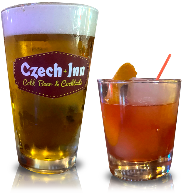 Czech Beer and Old Fashioned Cocktail